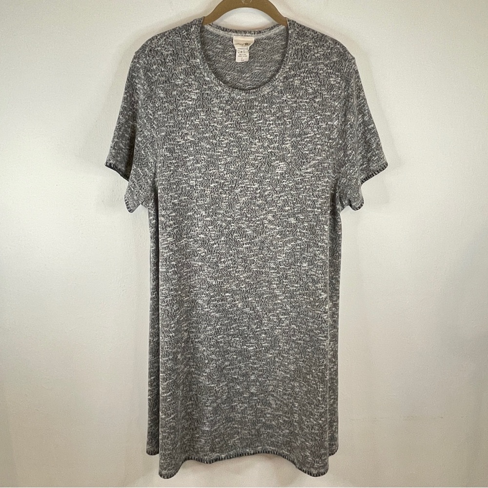 Natural Life Heather Gray Space Dye Popover Knit Dress Size L
